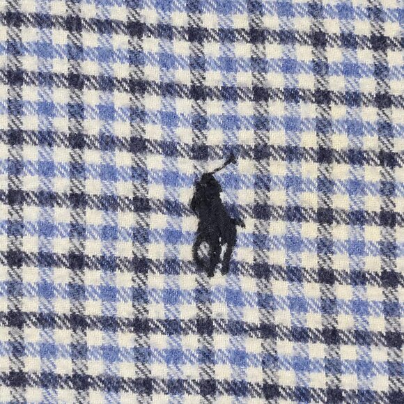 Ralph Lauren XL Classic Fit Blue Plaid Button Down Shirt Long Sleeve Preppy - Picture 16 of 16